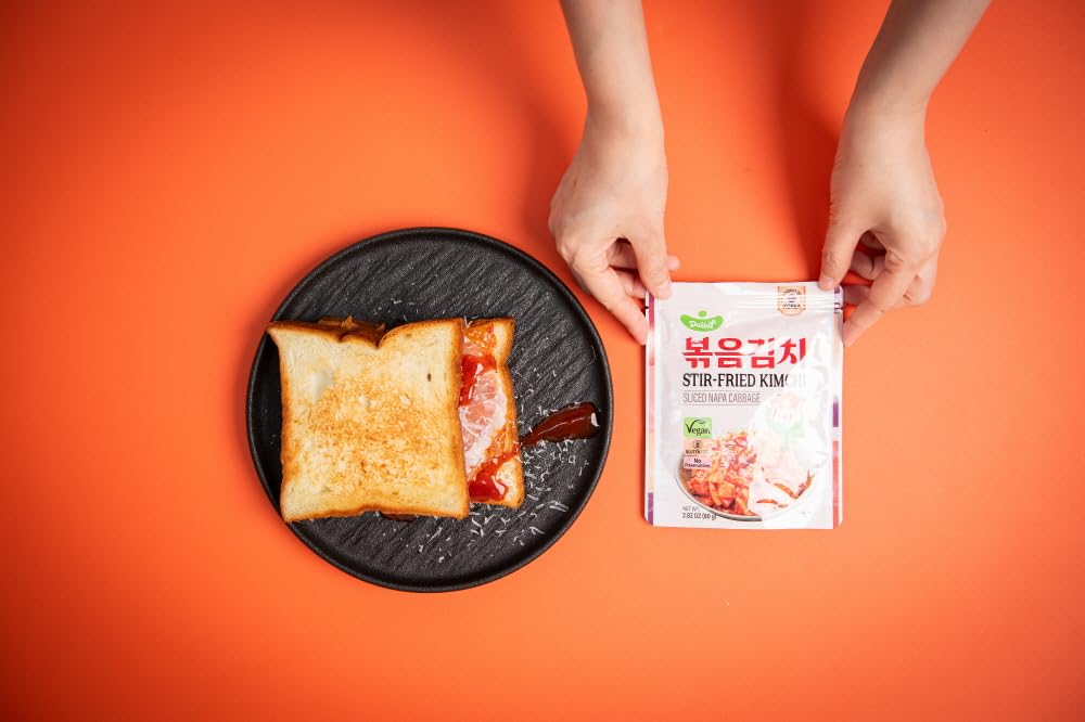 Stir-Fried Kimchi Pouch 80G Korean Traditional Kimchi, 4 Packs