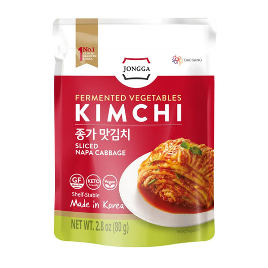 Spicy Napa Cabbage Kimchi (Pack of 8), Shelf Stable Mat Kimchi, Spicy Korean Authentic Fermented Pickled Cabbaged Kimchi, Perfect with Ramen, Noodles and Rice