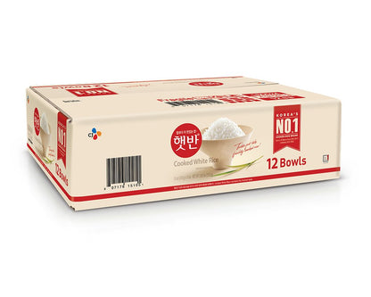Instant Rice: Cooked White Hetbahn, Gluten-Free & Vegan, Instant & Microwaveable, No Preservatives, Healthy & Delicious, 7.4 Ounce [12 Bowls] (Pack of 12)