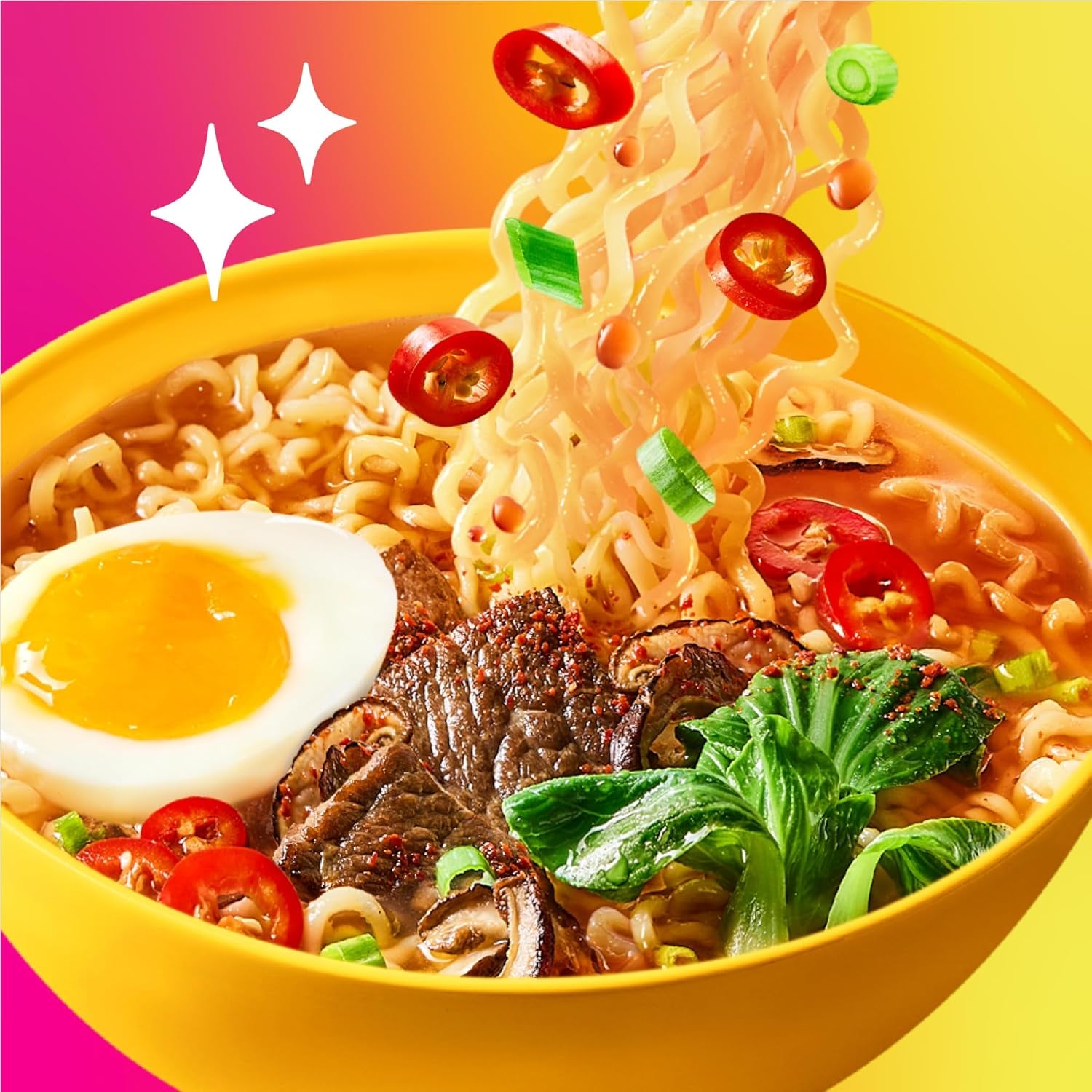 Jin Ramen, BTS Jin & JIN RAMEN Edition, Authentic Korean Instant Noodles, Rich and Savory Beef Broth, Quick and Easy Meal 4.23 Oz X 18 Pack (1 Box) (PACK of 18, SPICY)